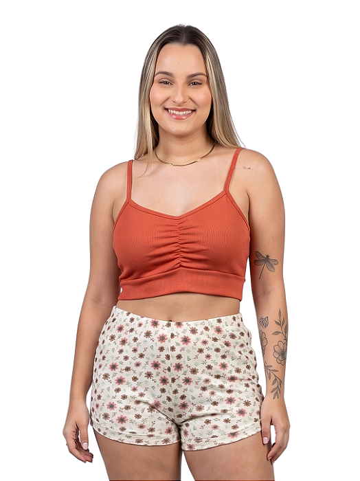 Short Doll Laís viscose canelado