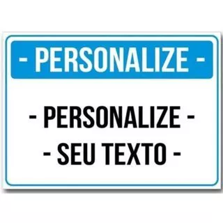 Placa Sinalização PVC 2 mm