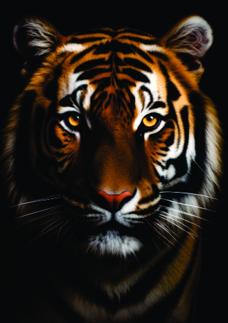 Quadro Decorativo Tigre – Força, Estilo e Elegância Selvagem para Sua Decoração!