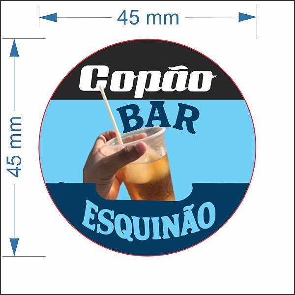 Adesivo Redondo 4.5 cm Diâmetro 400 ADESIVOS POR R$ 100,00