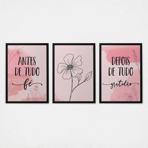 Quadro Decorativo Trio Frases & Citações