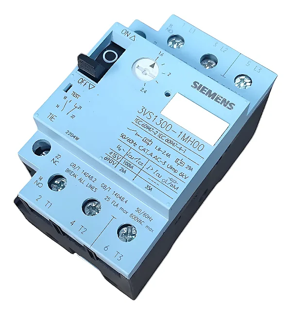 Siemens | 3VS Smart Disjuntor-Motor Classe 10, Faixa de ajuste 1.6-2.4A 3VS1300-1MH00