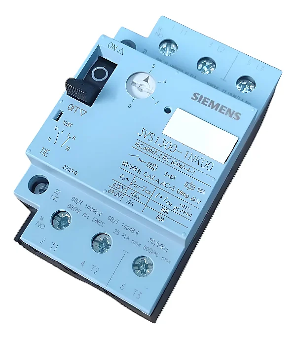 Siemens | 3VS Smart Disjuntor-Motor Classe 10, Faixa de ajuste 5-8A 3VS1300-1NK00