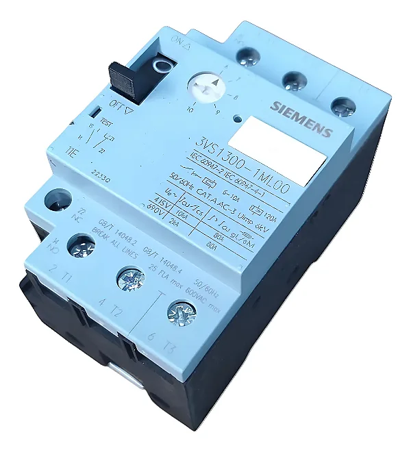 Siemens | 3VS Smart Disjuntor-Motor Classe 10, Faixa de ajuste 6-10A 3VS1300-1ML00