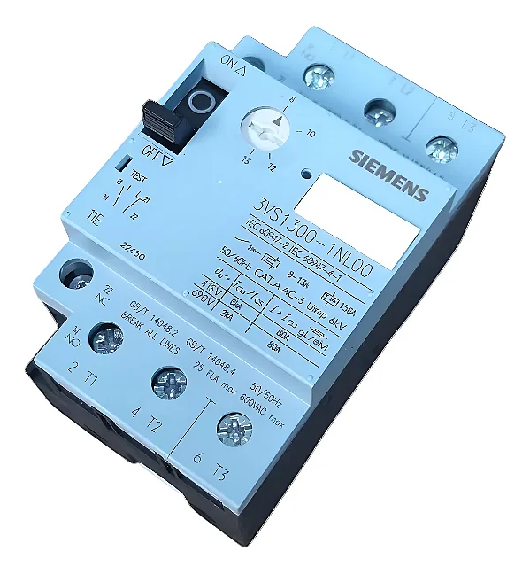 Siemens | 3VS Smart Disjuntor-Motor Classe 10, Faixa de ajuste 8-13A 3VS1300-1NL00