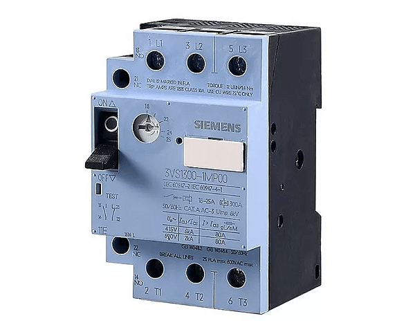 Siemens | 3VS Smart Disjuntor-Motor Classe 10, Faixa de ajuste 18-25A 3VS1300-1MP00