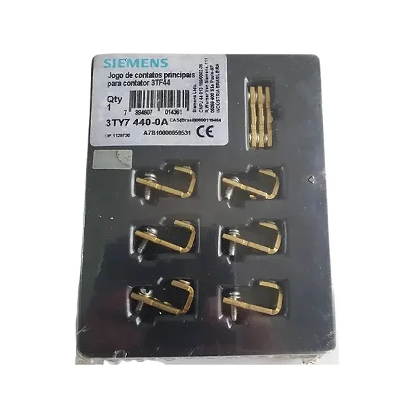 Siemens | Contato, elétrico, fixo e móvel, cobre estanhado, contato pastilha prata "dura,para contator 3tf44 3TY7440-0A Vendido por unidade