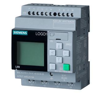 Siemens | Controlador, lógico programável; logo 24rce; para prensa hidraulica laboratorio fvls; alimentação 24vdc; 08 entradas; 04 saídas; a relé; 10a; dimensões: 71 x 90 x 60mm 6ED1052-1HB08-0BA2 Vendido por unidade