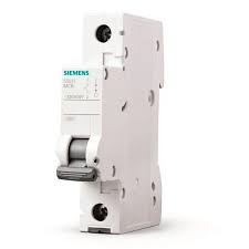 Siemens | Disjuntor, mini; termoplástico; monopolar; curva de disparo “c”; corrente nominal 6a; tensão nominal 220/380vca; capacidade de curto- circuito 6ka; frequência 50/60hz; acionamento manual por alavanca; fixação em trilho din — 5SL61047MB