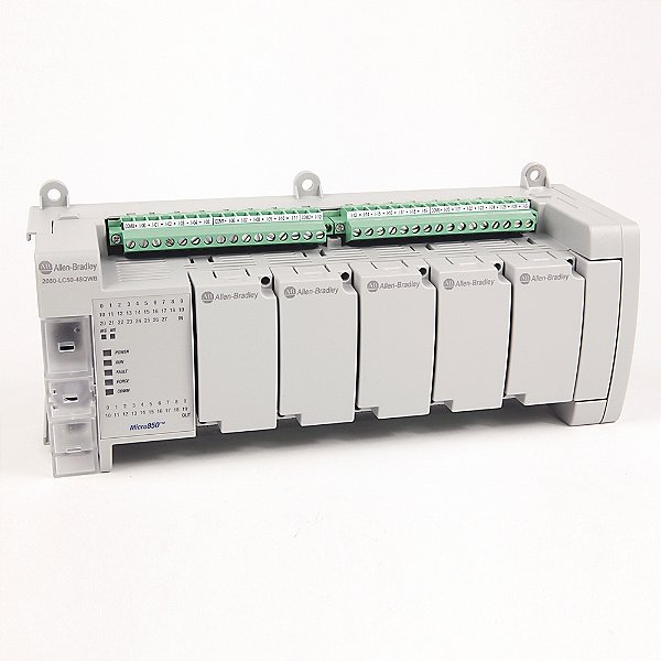 Allen Bradley | Controlador Micro850, 28 entradas, 20 saídas, Ethernet. 2080-LC50-48QWB