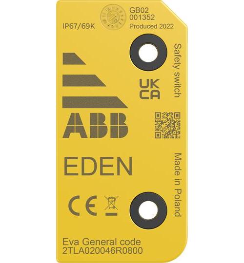 ABB | Atuador codificado de reposição para sensor de segurança Eden 2TLA010029R1200 (Eva Coded)