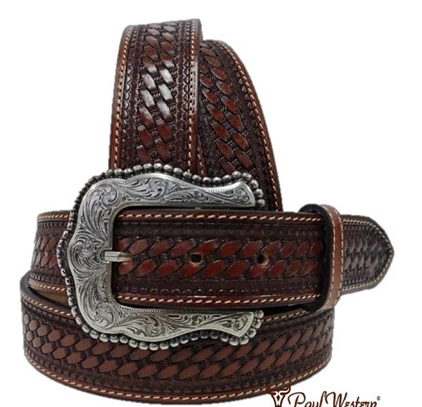 CINTO PAUL WESTERN MASCULINO MARROM BASICO 373