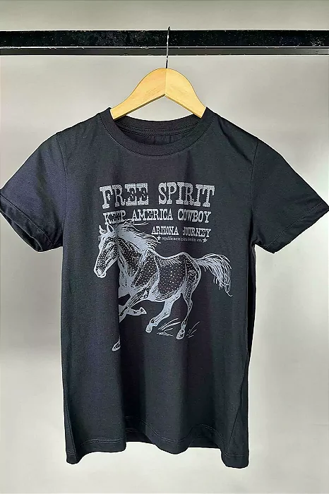 T-SHIRT CAVALO SPIRIT PRETA