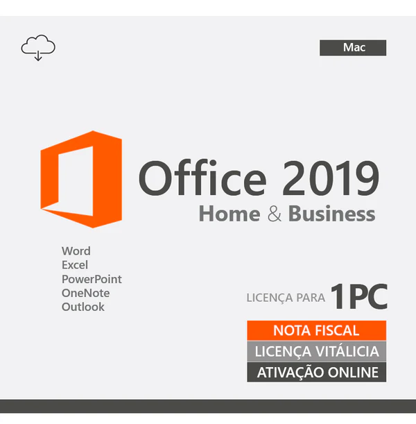 Office Home and Business 2019 para Mac - Licença Permanente