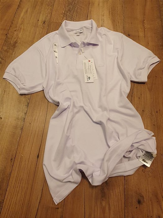 Polo Lacoste Monocromática Masculina Branca