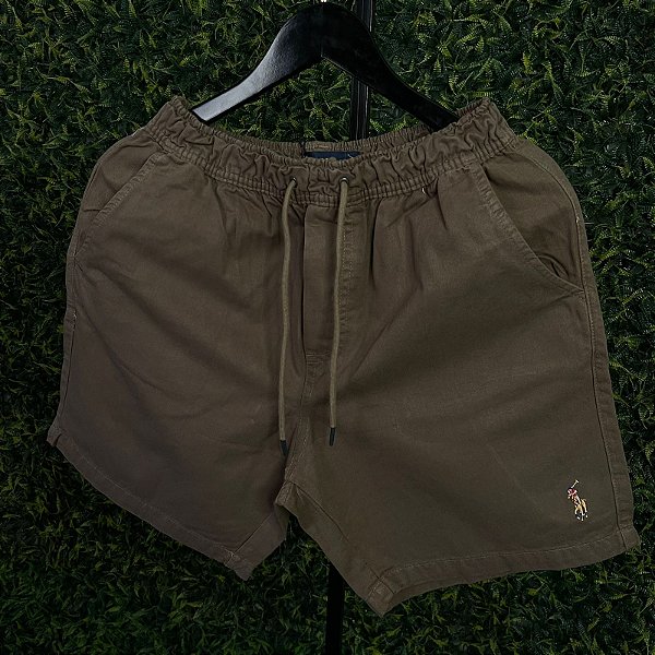 Shorts Ralph Lauren Masculino em Sarja Marrom