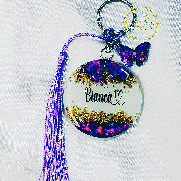 Chaveiro Redondo em Resina 5cm – Personalizado e Sob Encomenda