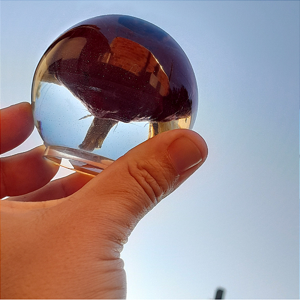 Eternização de Flores em Esfera de Resina 6cm – Personalizado e Sob Encomenda