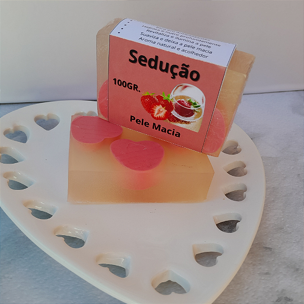 Sabonete artesanal em barra Sedução 100g – Aroma envolvente e hidratação delicada para a pele