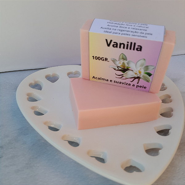 Sabonete artesanal em barra de vanilla 100g – Aroma doce e hidratação delicada para a pele