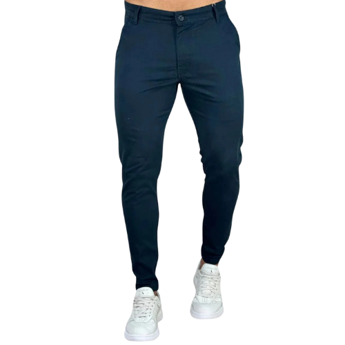 Calça Alfaiataria Azul Escura Masculina Skinny