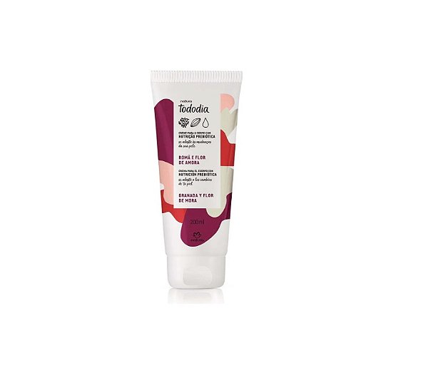 CREME HIDRATANTE CORPORAL TODODIA ROMÃ E FLOR DE AMORA 200ML