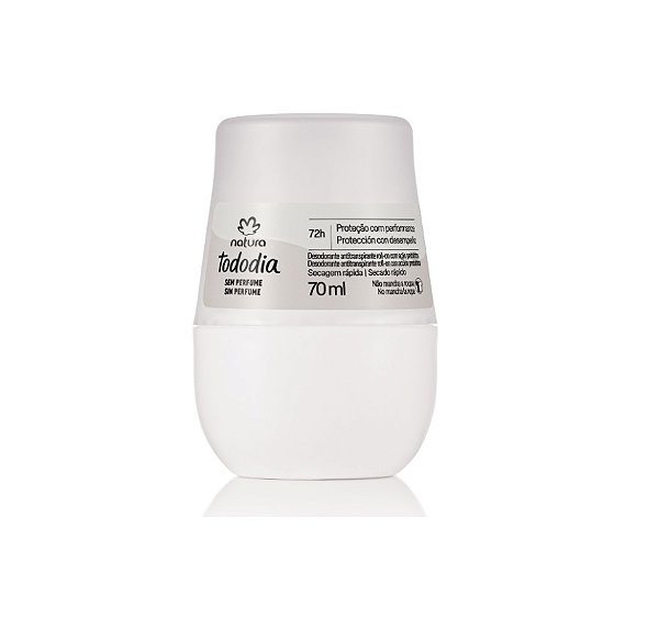 DESODORANTE ANTITRANSPIRANTE  ROLL-ON  TODODIA  SEM PERFUME 70ML