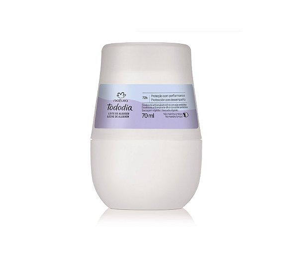 DESODORANTE ANTITRANSPIRANTE ROLL-ON TODODIA LEITE DE ALGODÃO 70ML