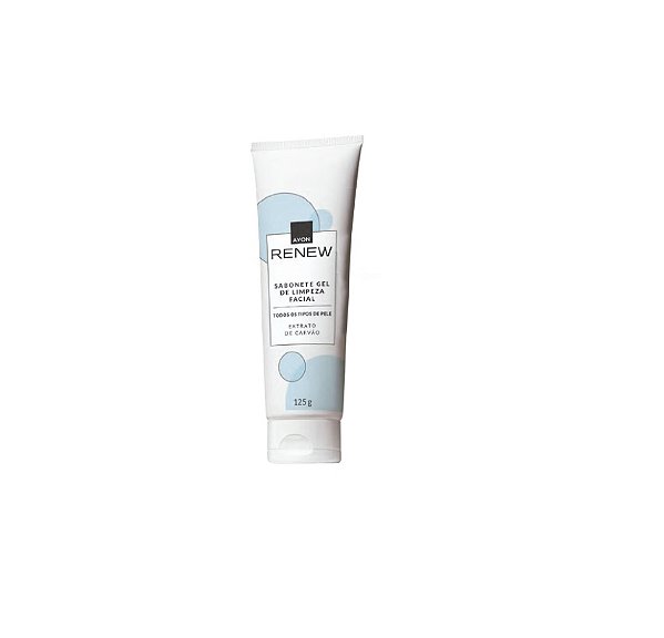 SABONETE GEL DE LIMPEZA FACIAL COM EXTRATO DE CARVÃO RENEW AVON 125G
