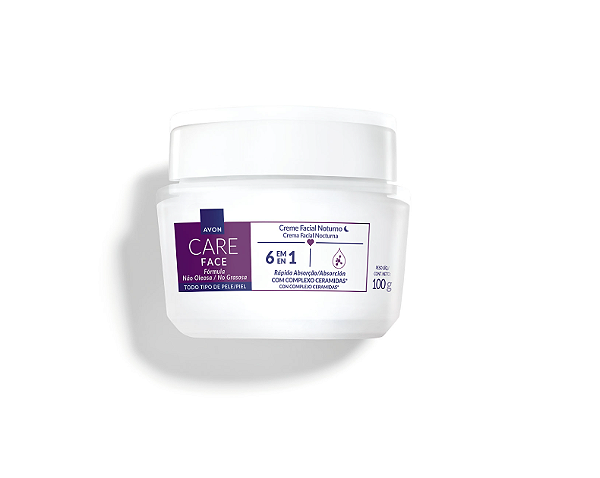 Avon Care Creme Facial Noturno 6 Em 1 100G
