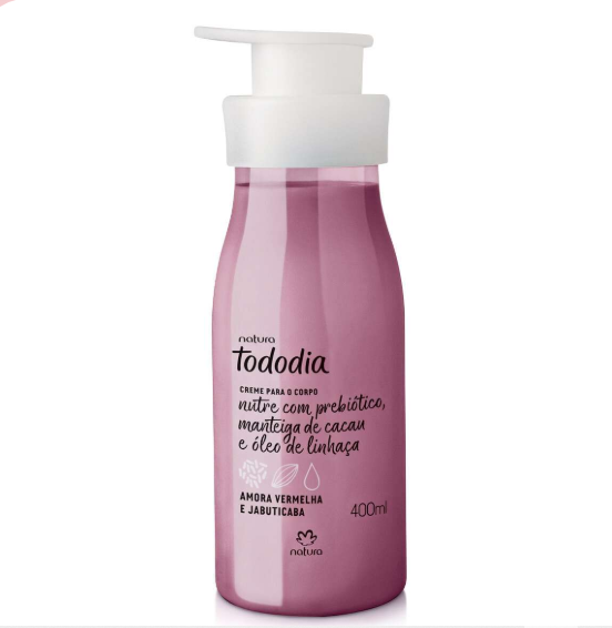 Creme Desodorante Nutritivo para o Corpo Tododia Amora Vermelha e Jabuticaba 400ml