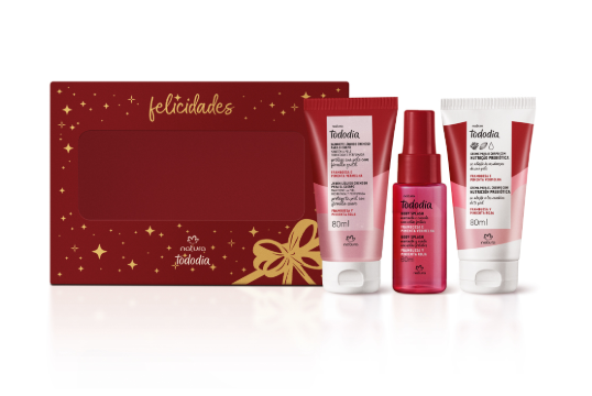 Kit Presente Natura Tododia Framboesa e Pimenta Vermelha (3 produtos)