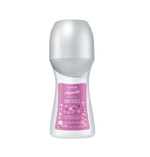 Desodorante Antitranspirante Roll-On Aquavibe Refrescantes Baby Smell 50ml