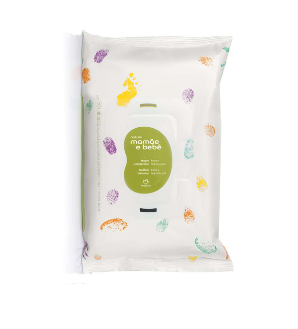 Lenços Umedecidos com Fragrância Mamãe e Bebê 50 folhas