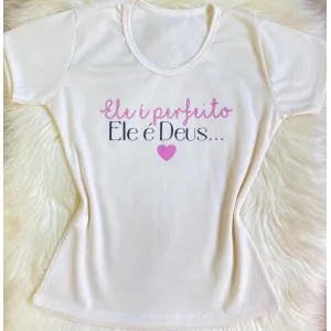 Camiseta Feminina Ele é Perfeito - Off White