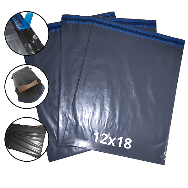 Envelope de Segurança Eco Cinza 12x18