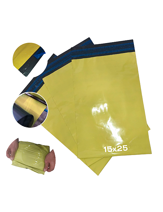 Envelope de Segurança Amarelo Coex 15x25
