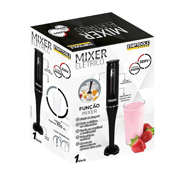 Mixer Elétrico com Copo 700ml 127V - Sortida