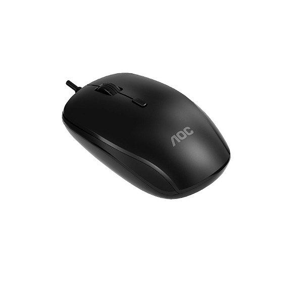 Conjunto Teclado e Mouse Com Fio - Preta