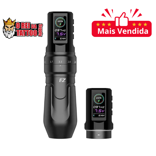 Maquina de Tatuagem Pen EZ P3 Pro - PRETA