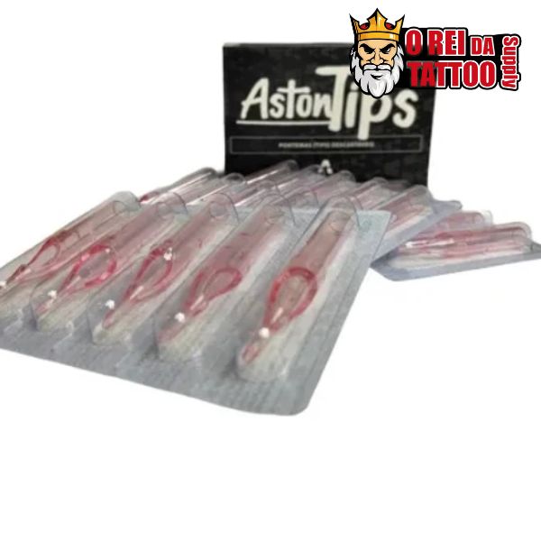 Ponteira Aston Tip Descartável Traço Pintura Tattooo 25uni