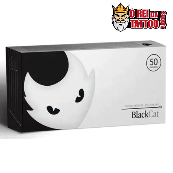 Caixa de agulhas BLACK CAT para tatuagem c/ 50unidades