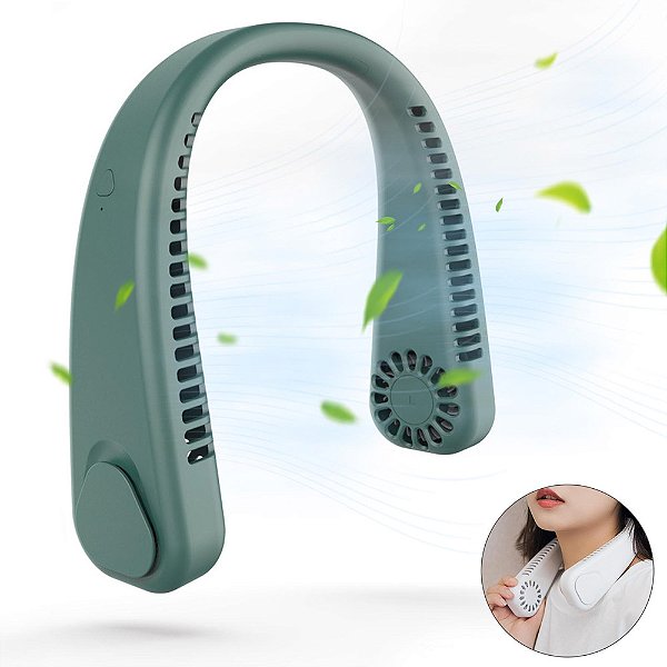 Ventilador de Pescoço Ombro Sem Lâmina Portátil Recarregável Mãos Livres (R