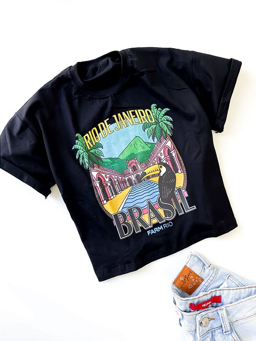 T- Shirt Cropped Estampas Tropical Ref. 809