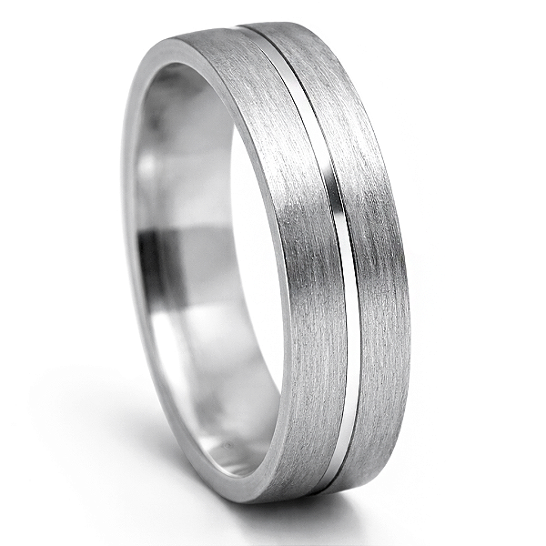 Aliança de Namoro Prata 950 Feminina 5,0mm Unidade | ALI165