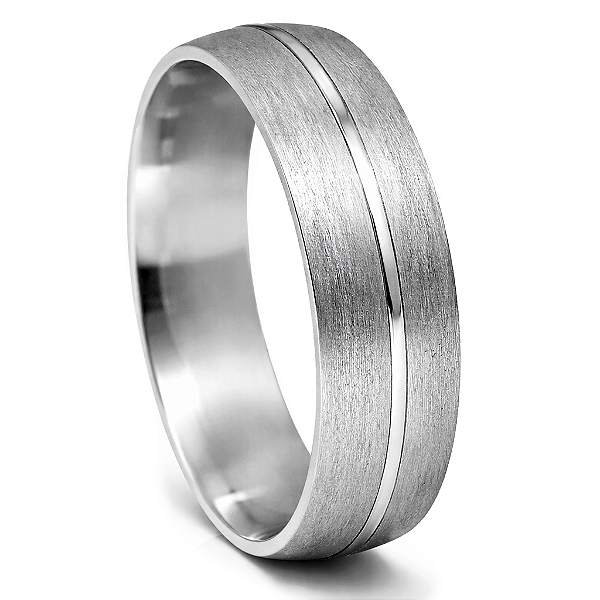 Aliança de Namoro Prata 950 Feminina 5,0mm Unidade | ALI166