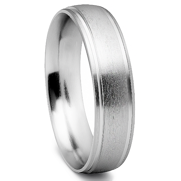 Aliança de Namoro Prata 950 Feminina 5,0mm Unidade | ALI170