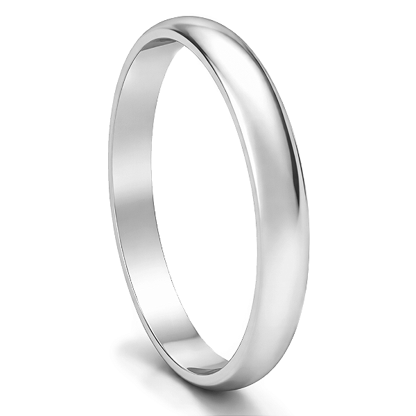 Aliança de Namoro Prata 950 Feminina 3,0mm Unidade | ALI173