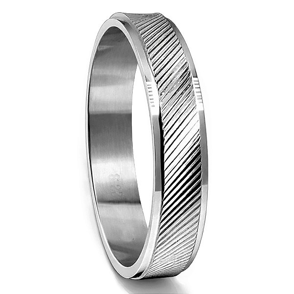 Aliança de Namoro Prata 950 Feminina 4,0mm Unidade | ALI202