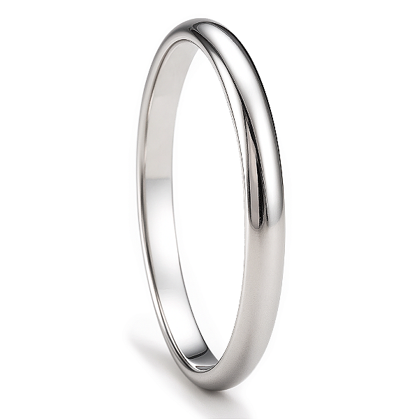 Aliança de Namoro Prata 950 Masculina 2,0mm Unidade | ALI206